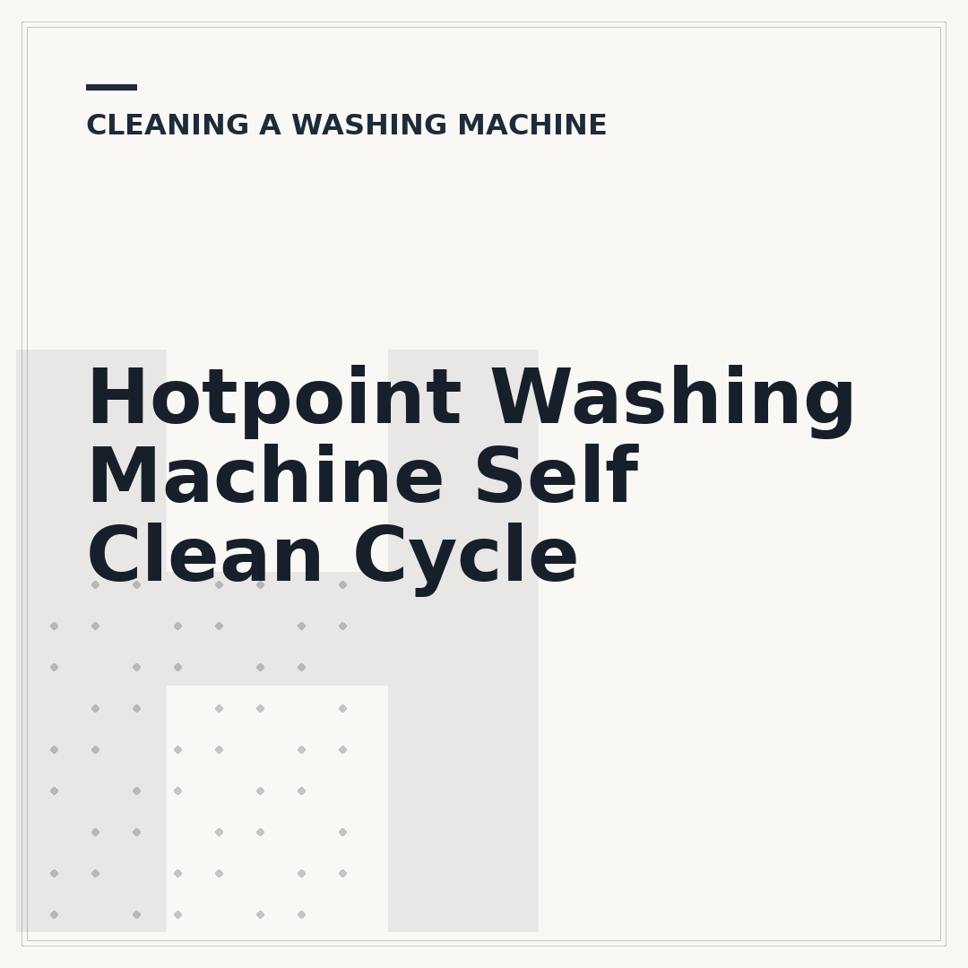 Hotpoint Washing Machine Self Clean Cycle