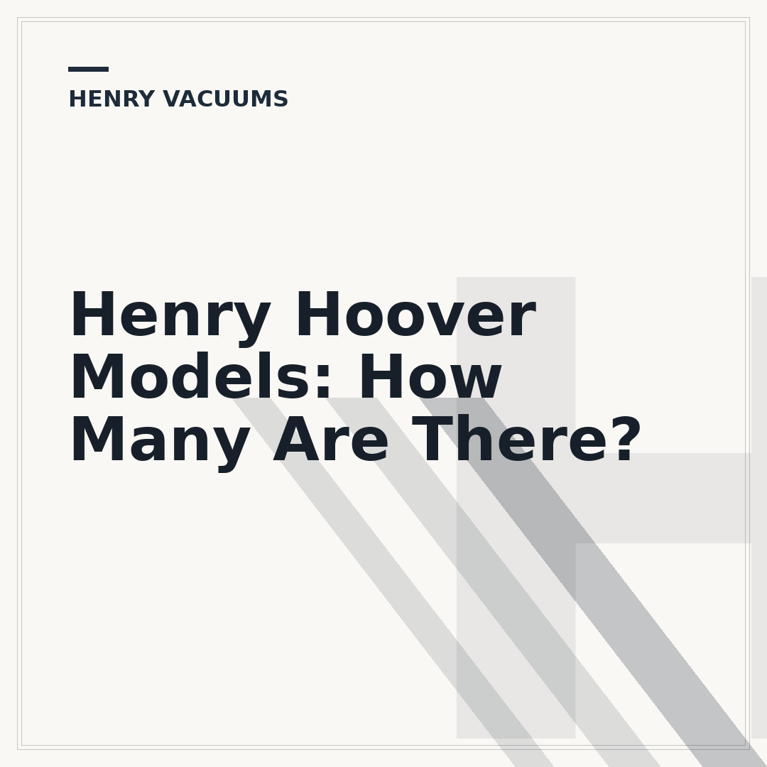 Henry Hoover Models: How Many Are There?