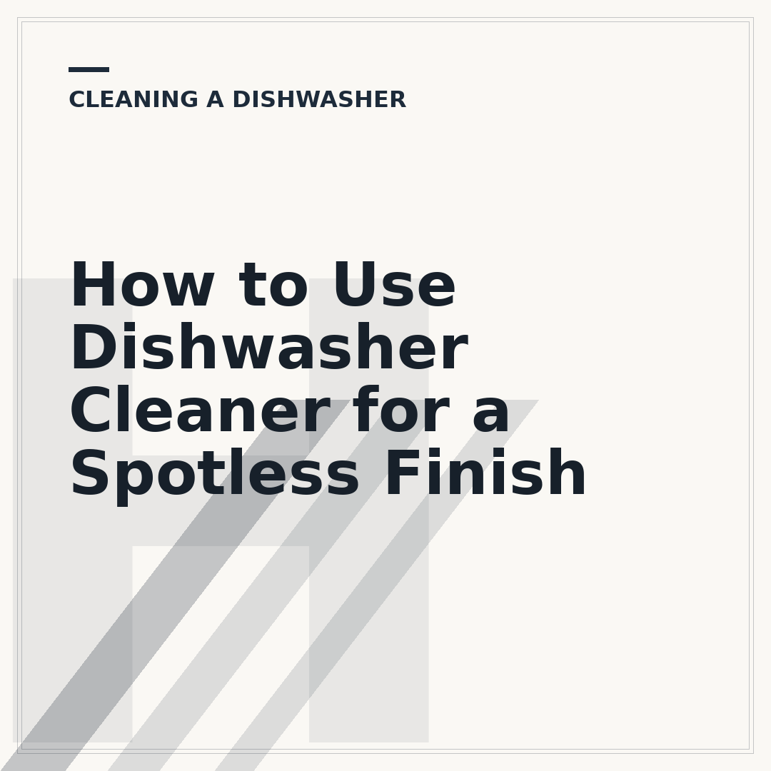 How to Use Dishwasher Cleaner for a Spotless Finish