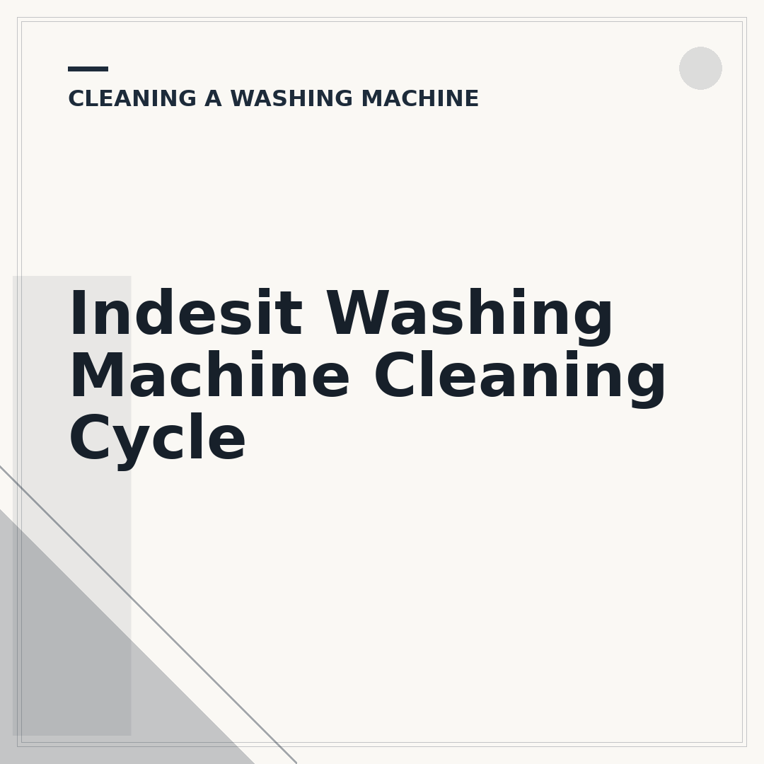 Indesit Washing Machine Cleaning Cycle