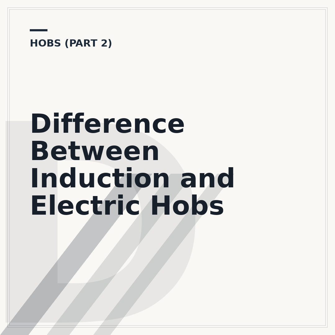 Difference Between Induction and Electric Hobs