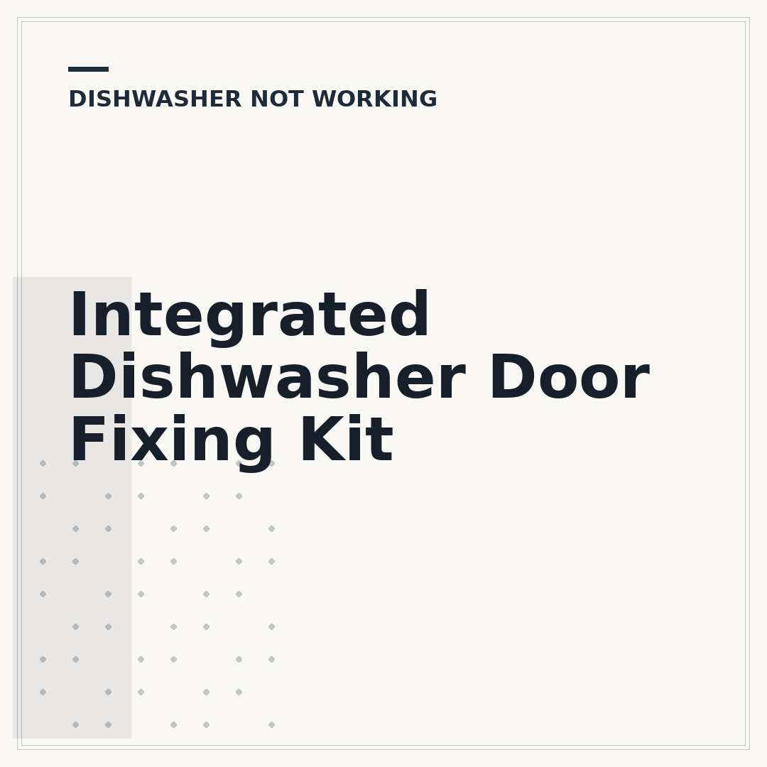 Integrated Dishwasher Door Fixing Kit