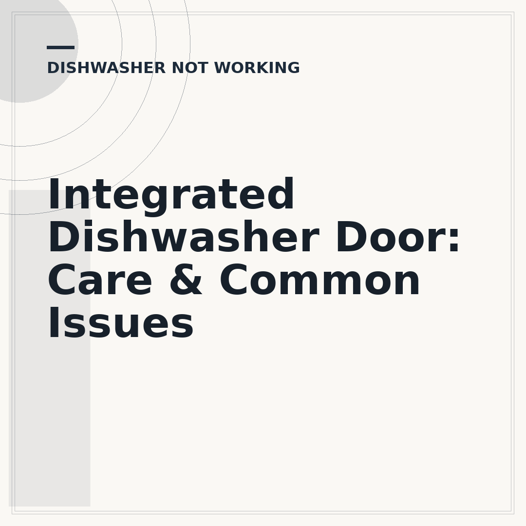 Integrated Dishwasher Door: Care & Common Issues