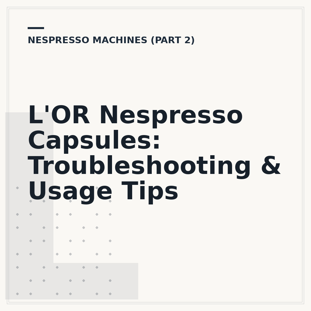 L'OR Nespresso Capsules: Troubleshooting & Usage Tips