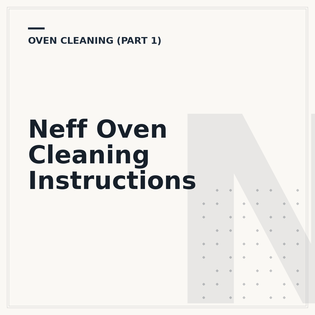 Neff Oven Cleaning Instructions