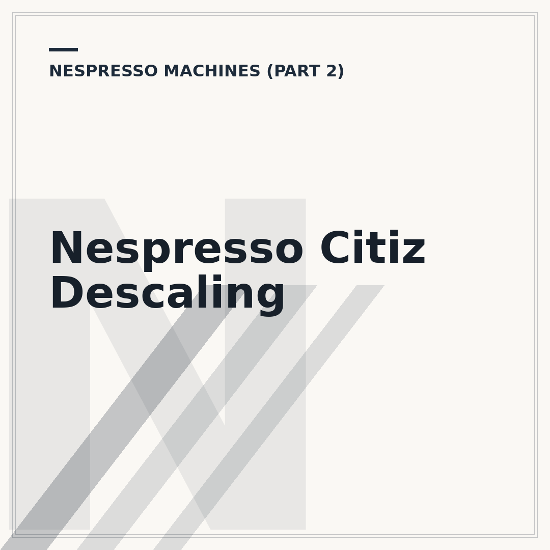 Nespresso Citiz Descaling