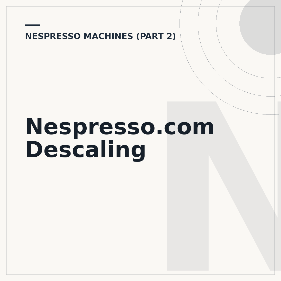 Nespresso.com Descaling