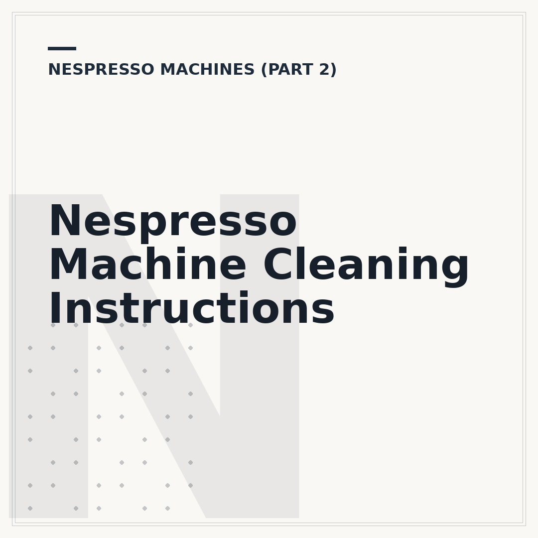 Nespresso Machine Cleaning Instructions