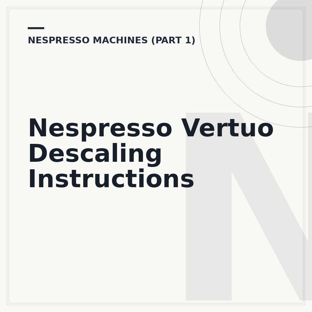 Nespresso Vertuo Descaling Instructions