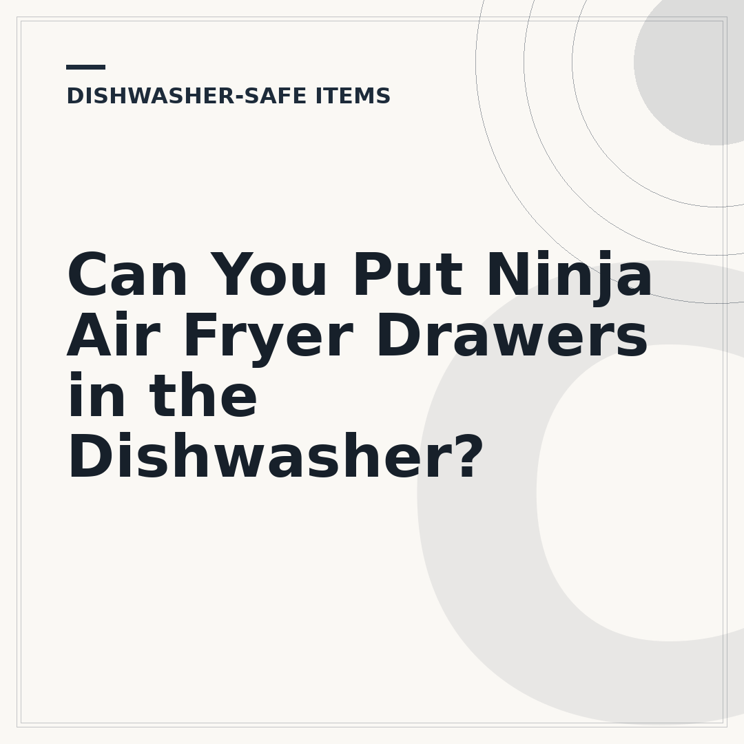 Can You Put Ninja Air Fryer Drawers in the Dishwasher?