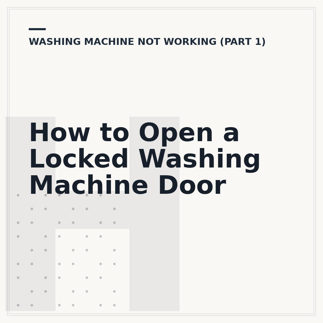 How to Open a Locked Washing Machine Door
