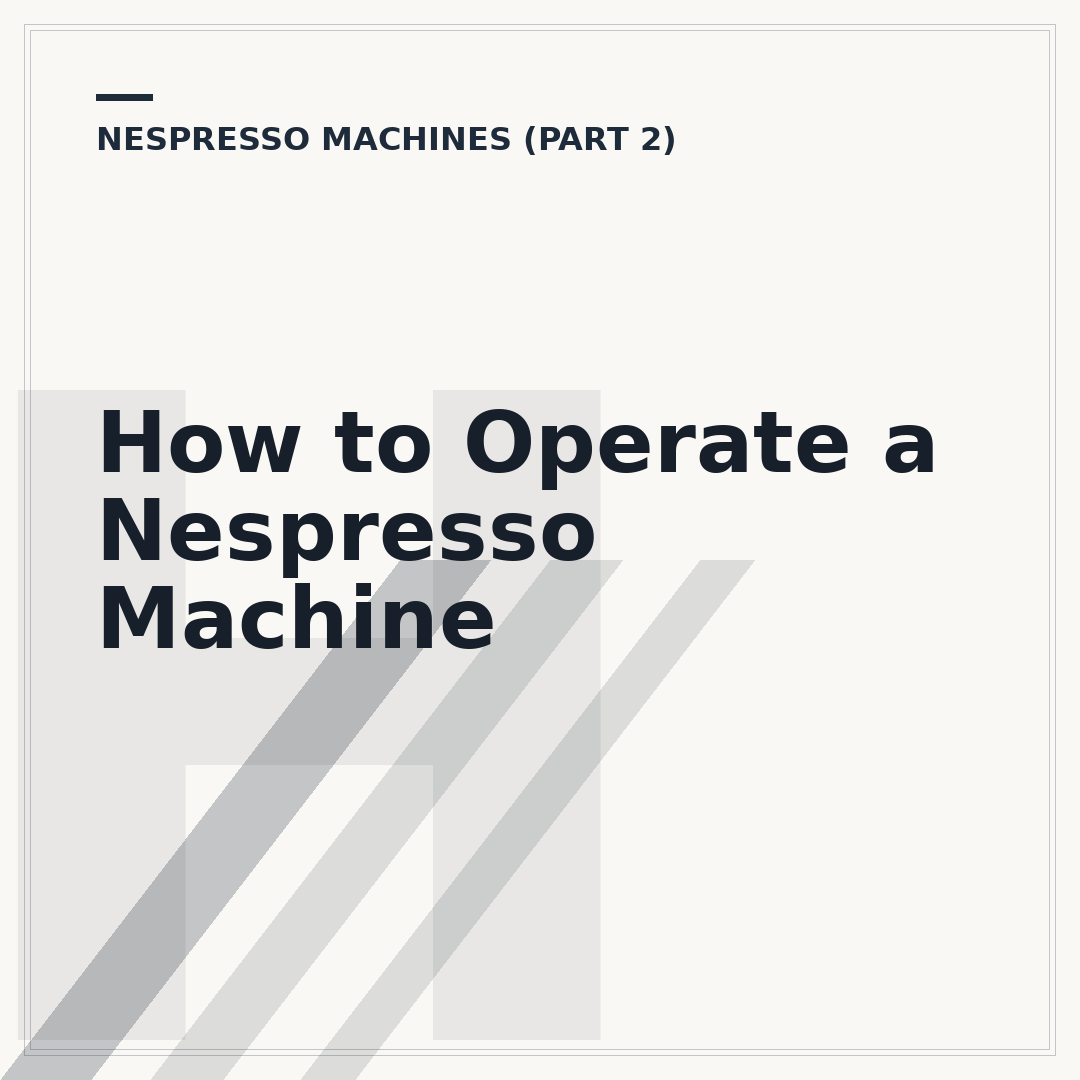 How to Operate a Nespresso Machine