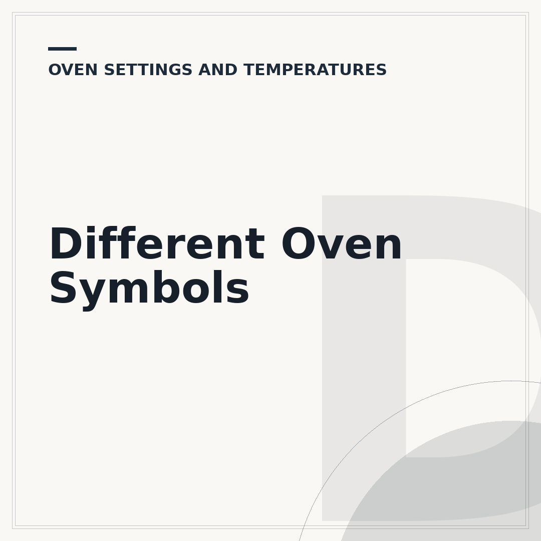 Different Oven Symbols