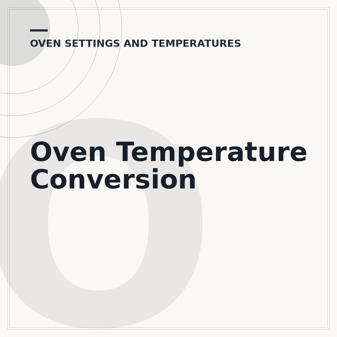 Oven Temperature Conversion