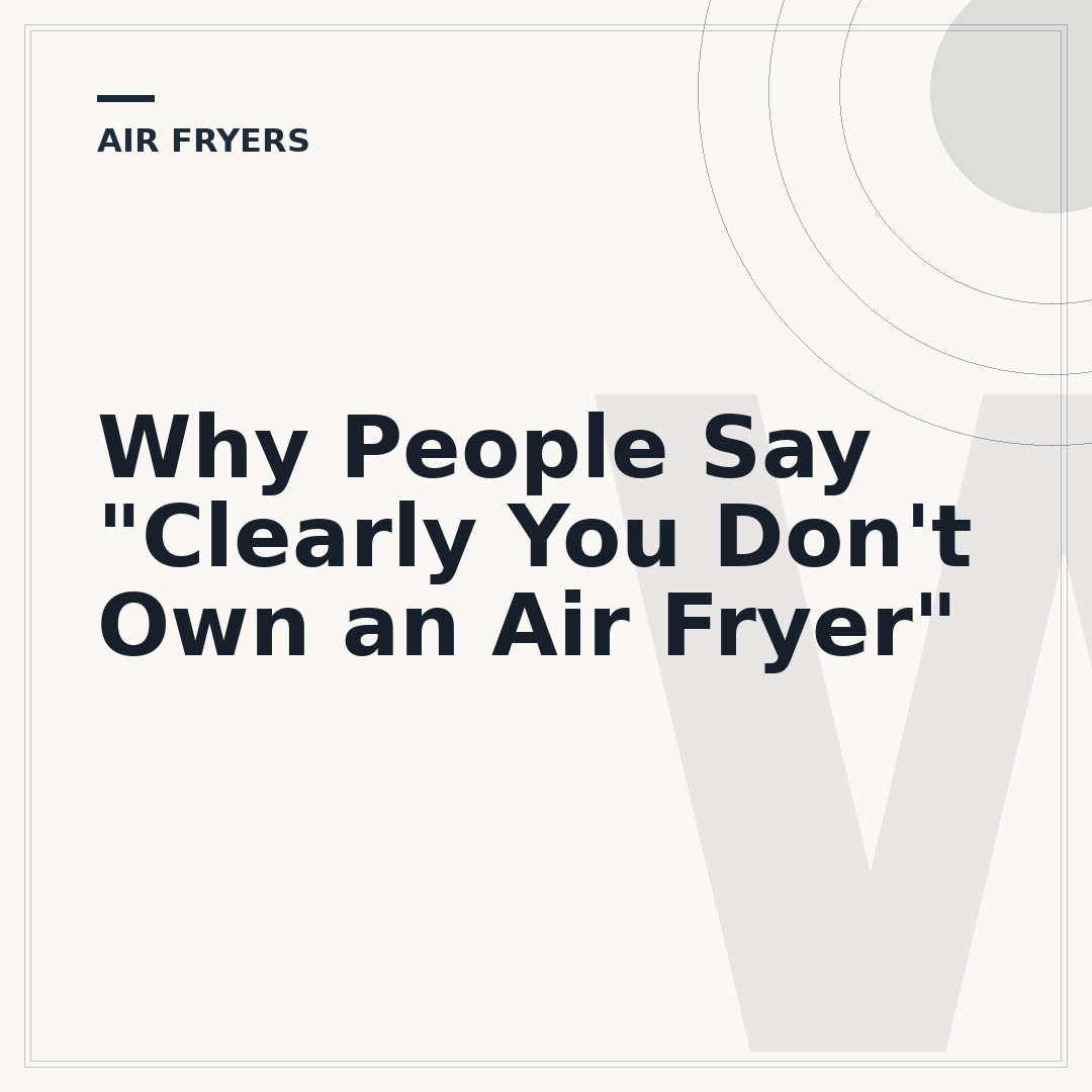 Why People Say "Clearly You Don't Own an Air Fryer"