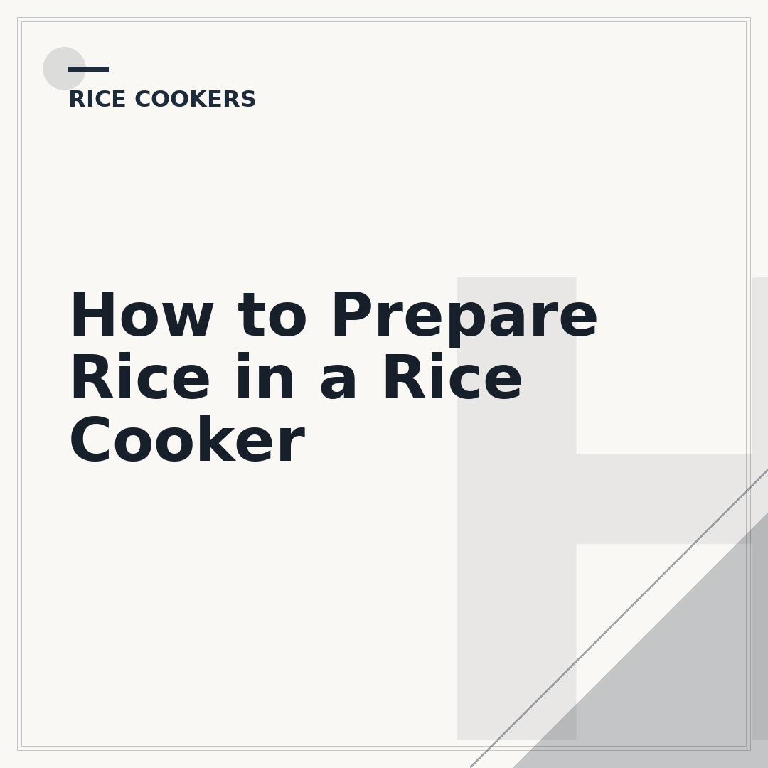 How to Prepare Rice in a Rice Cooker