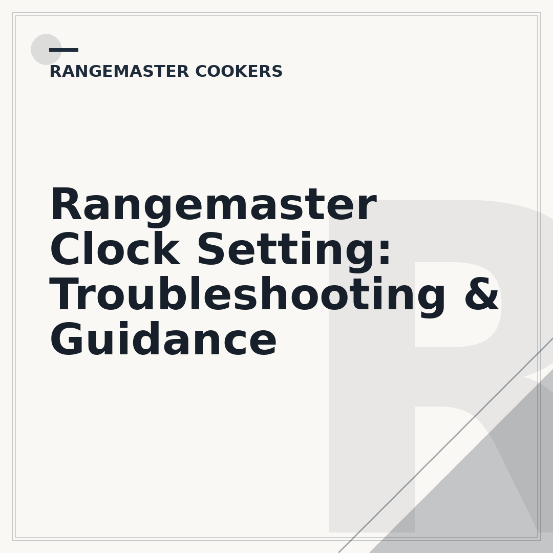 Rangemaster Clock Setting: Troubleshooting & Guidance