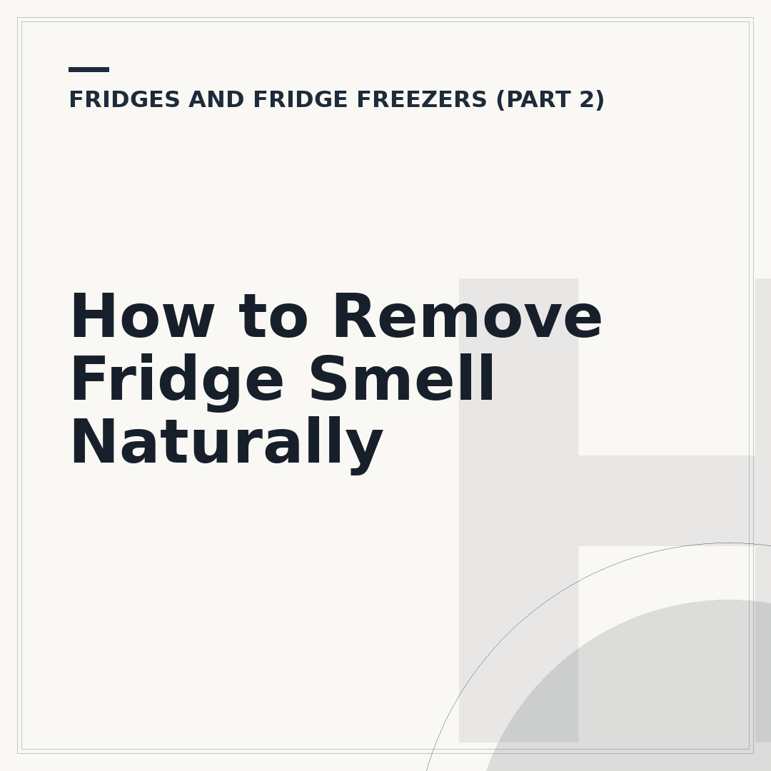 How to Remove Fridge Smell Naturally
