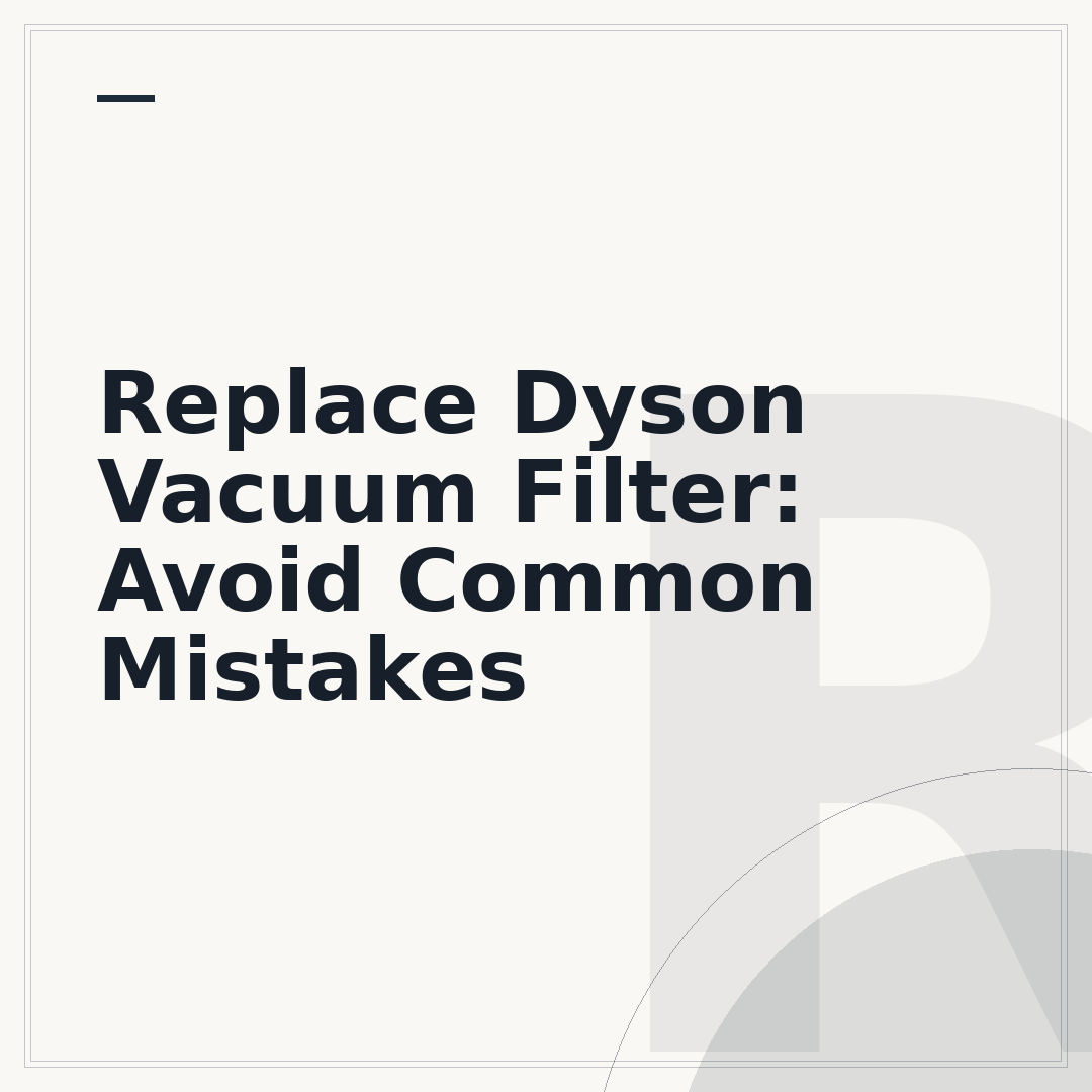 Replace Dyson Vacuum Filter: Avoid Common Mistakes