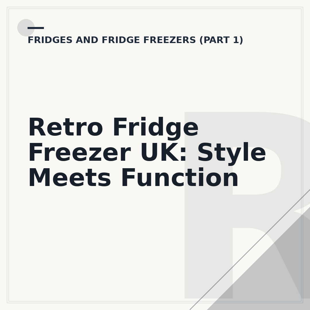 Retro Fridge Freezer UK: Style Meets Function