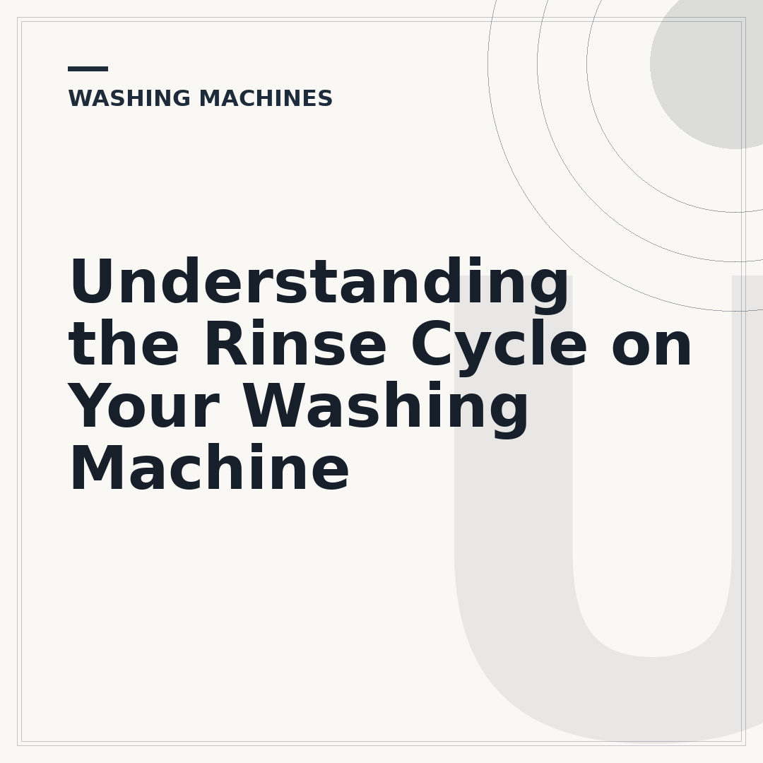 Understanding the Rinse Cycle on Your Washing Machine