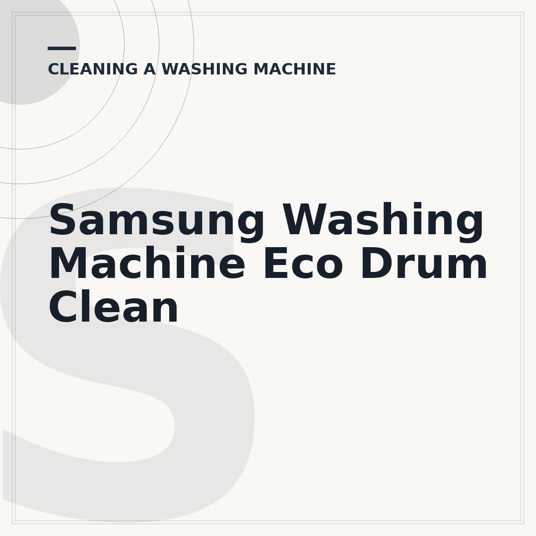Samsung Washing Machine Eco Drum Clean