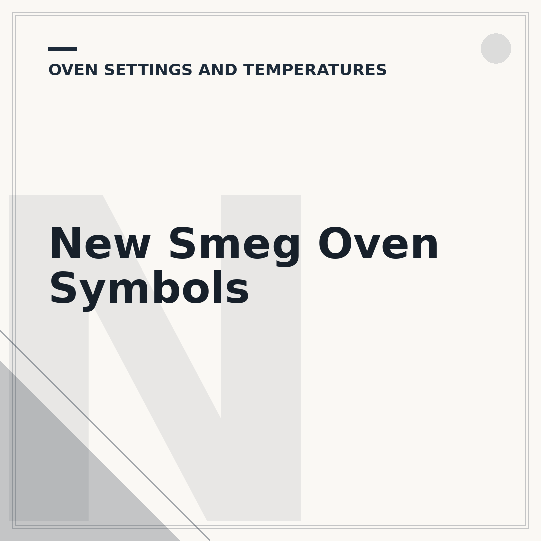 New Smeg Oven Symbols