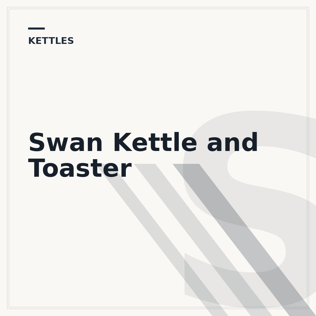 Swan Kettle and Toaster