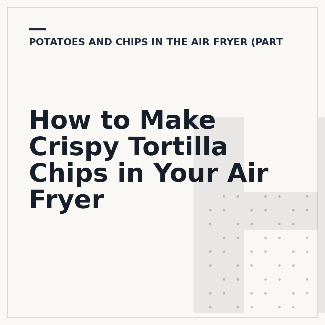 How to Make Crispy Tortilla Chips in Your Air Fryer