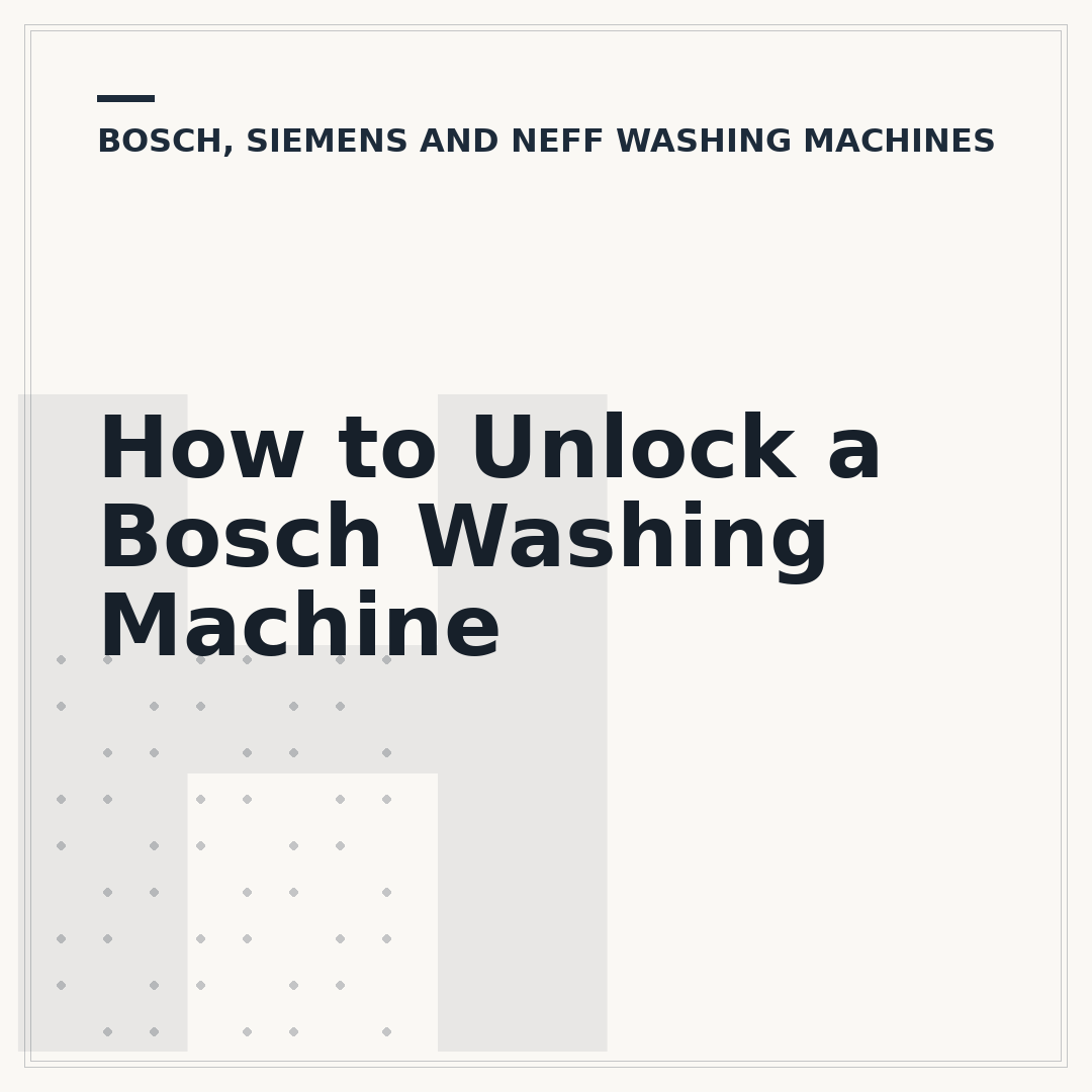 How to Unlock a Bosch Washing Machine