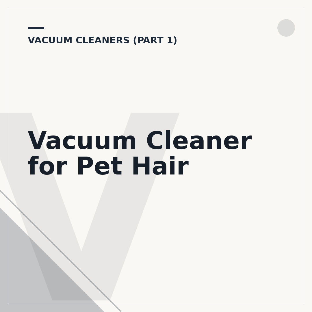 Vacuum Cleaner for Pet Hair