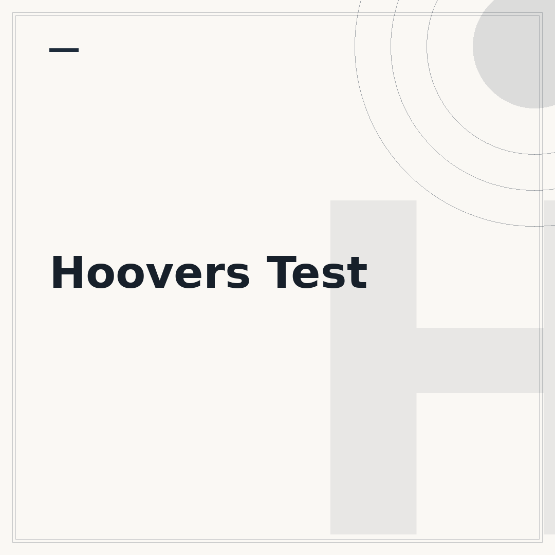Hoovers Test