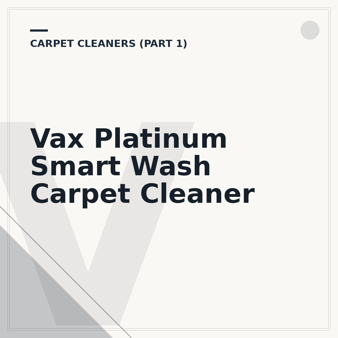 Vax Platinum Smart Wash Carpet Cleaner