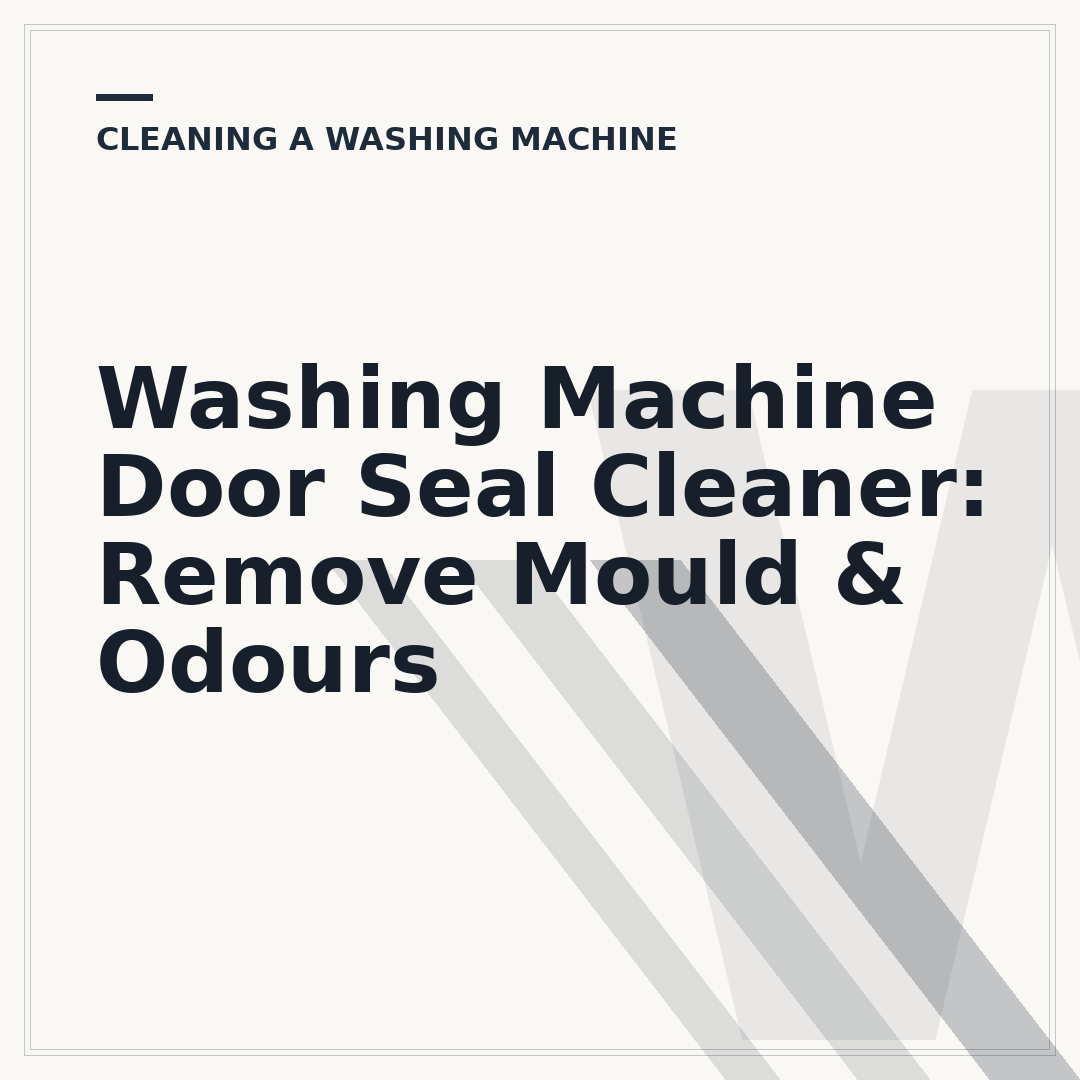Washing Machine Door Seal Cleaner: Remove Mould & Odours