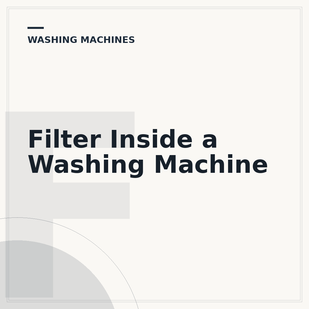Filter Inside a Washing Machine