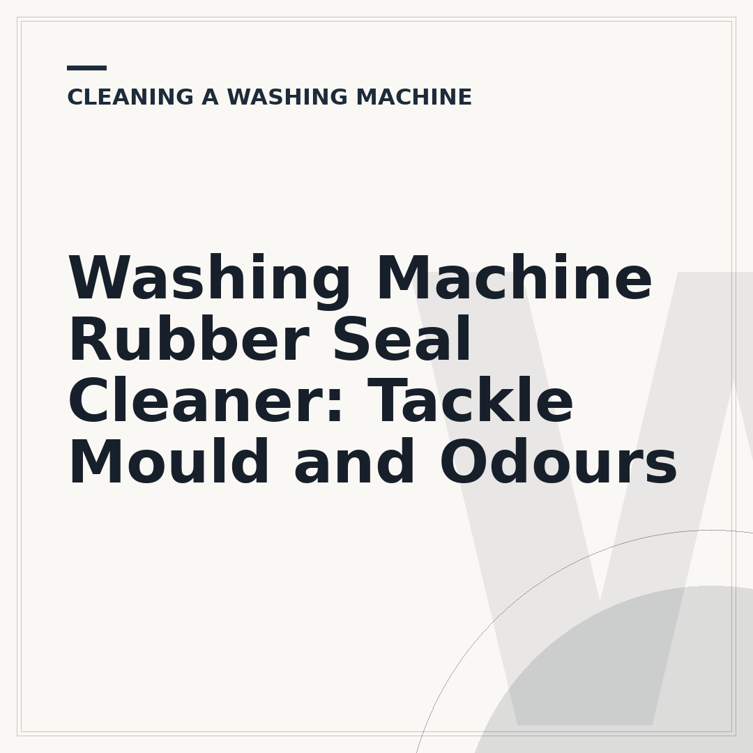 Washing Machine Rubber Seal Cleaner: Tackle Mould and Odours