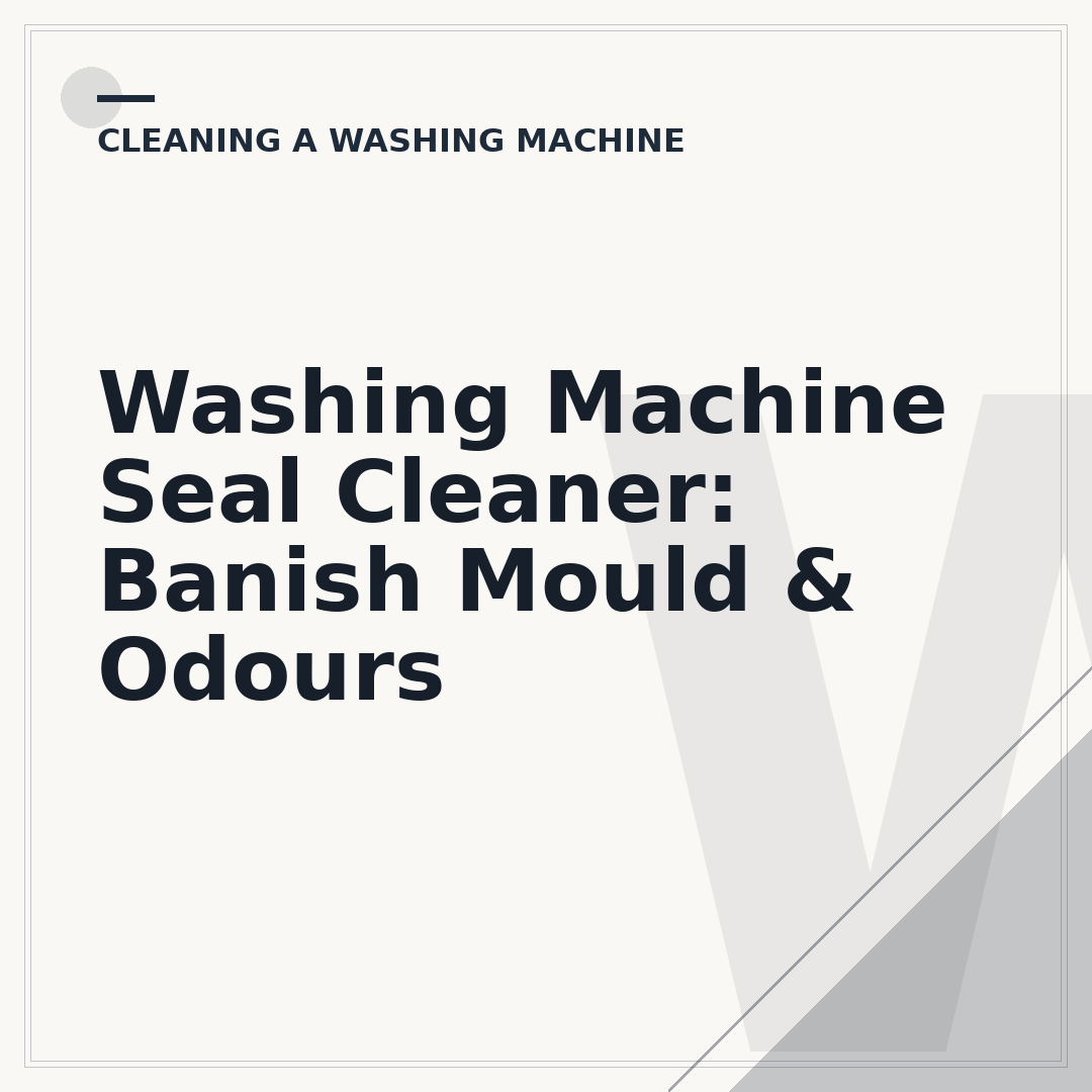 Washing Machine Seal Cleaner: Banish Mould & Odours