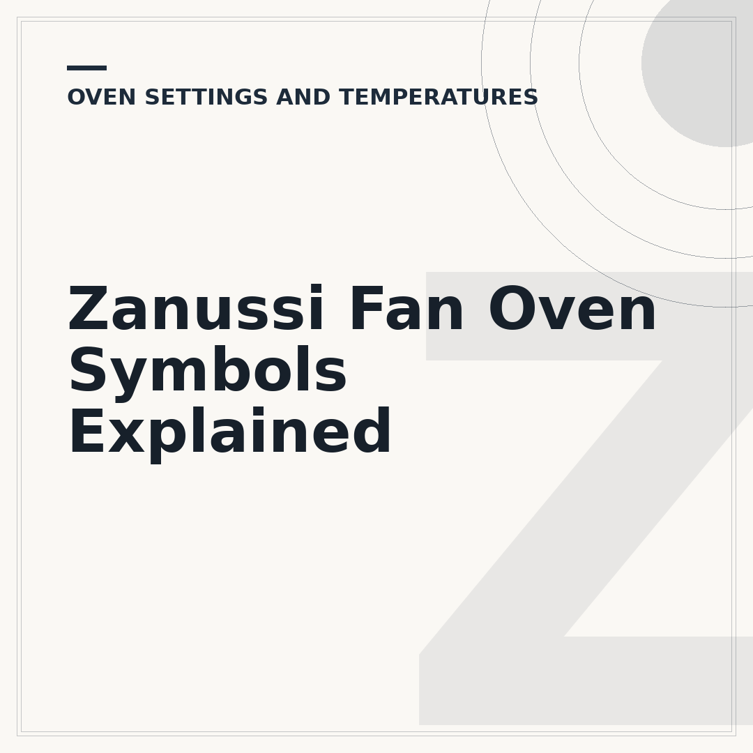 Zanussi Fan Oven Symbols Explained