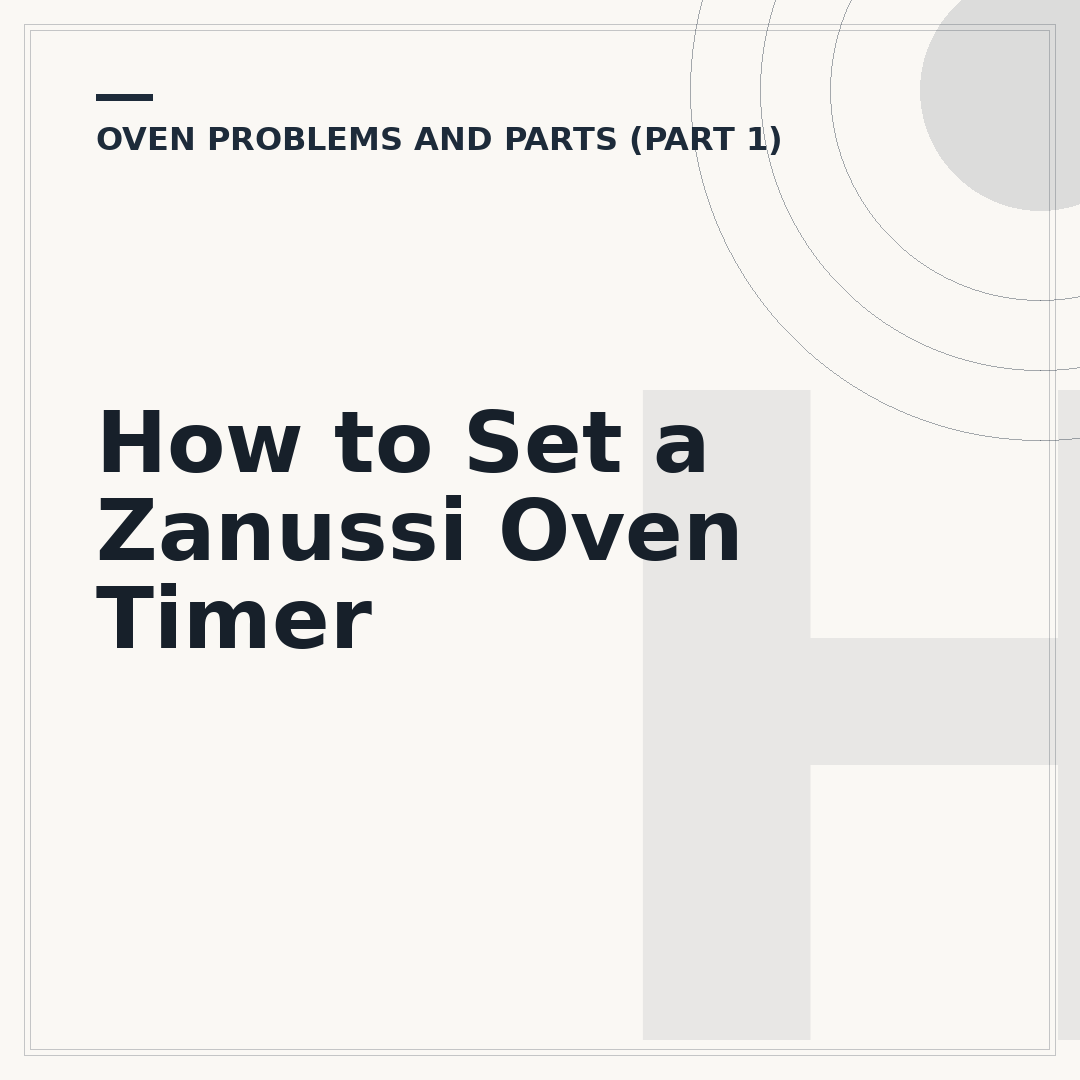How to Set a Zanussi Oven Timer